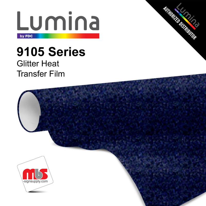 15'' x 5 Yards Lumina® 9105 Gloss Dark Blue 2 Year Unpunched 12.8 Mil Heat Transfer Vinyl (Color code 030)